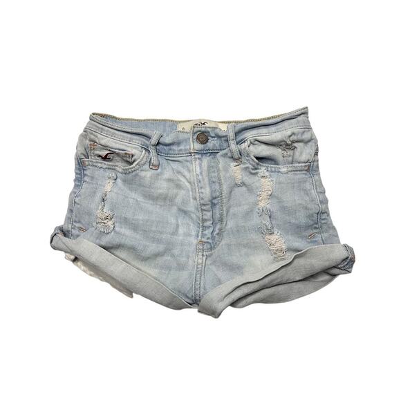 Hollister Co. Pants - Vintage Hollister Size 0 Waist 24 2000s Denim Shorts With Embroidered Patch